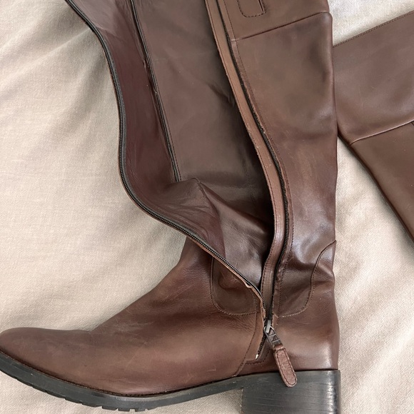 Cole Haan brown leather riding boots, womens size 10 - Picture 2 of 5